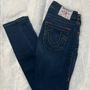 True Religion Women's Dark Blue Skinny Jeans